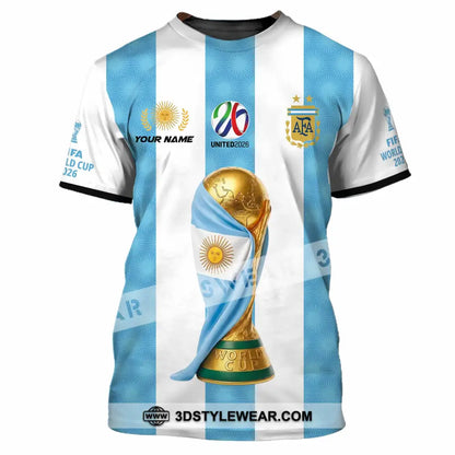 Unisex Shirt - Custom Argentina World Cup 2026 3D Shirt - T-Shirt / S - T-shirt