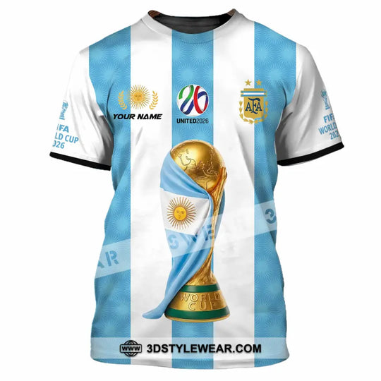 Unisex Shirt - Custom Argentina World Cup 2026 3D Shirt style option 2