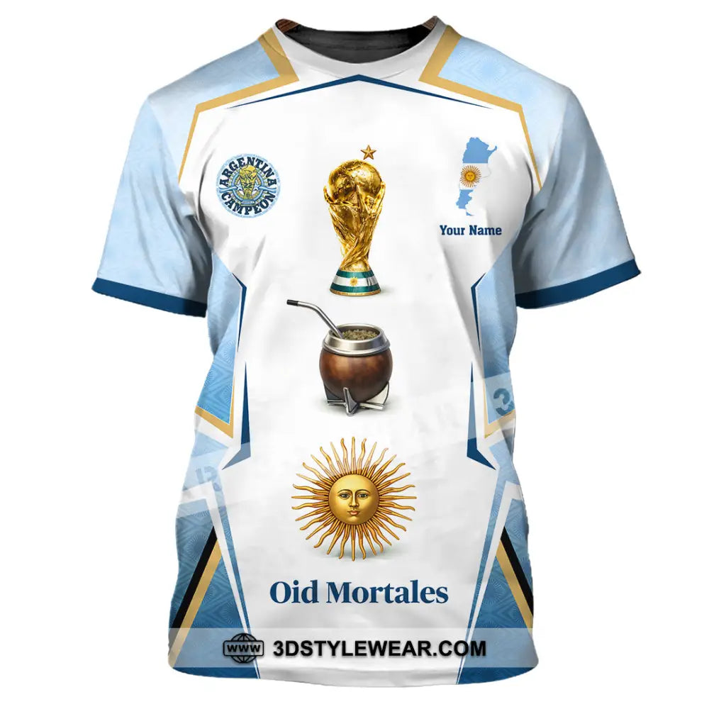 Unisex Shirt - Custom Argentina World Cup 2026 3D Shirt - T-Shirt / S - T-shirt
