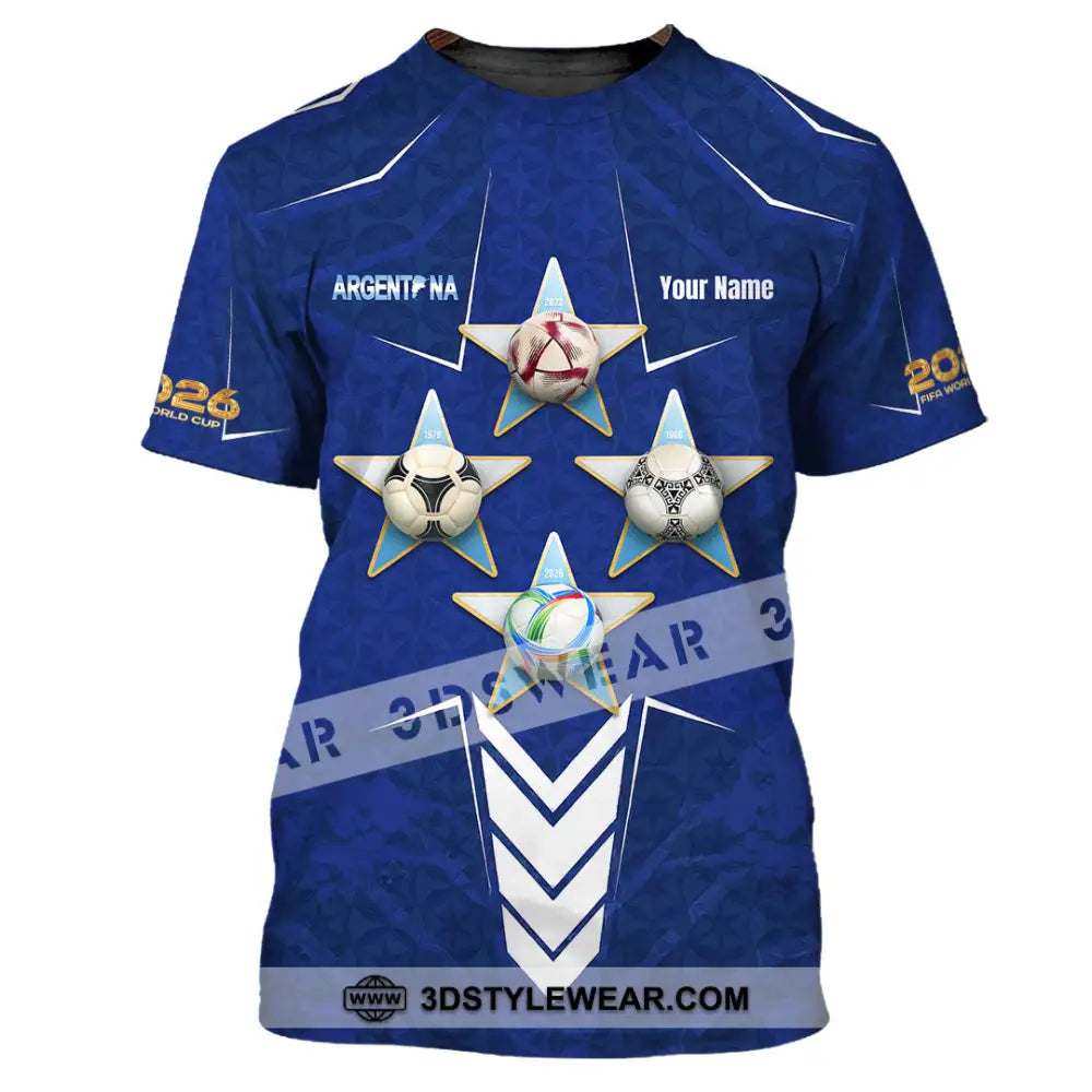 Unisex Shirt - Custom Argentina World Cup 2026 3D Shirt T-Shirt / S T-shirt