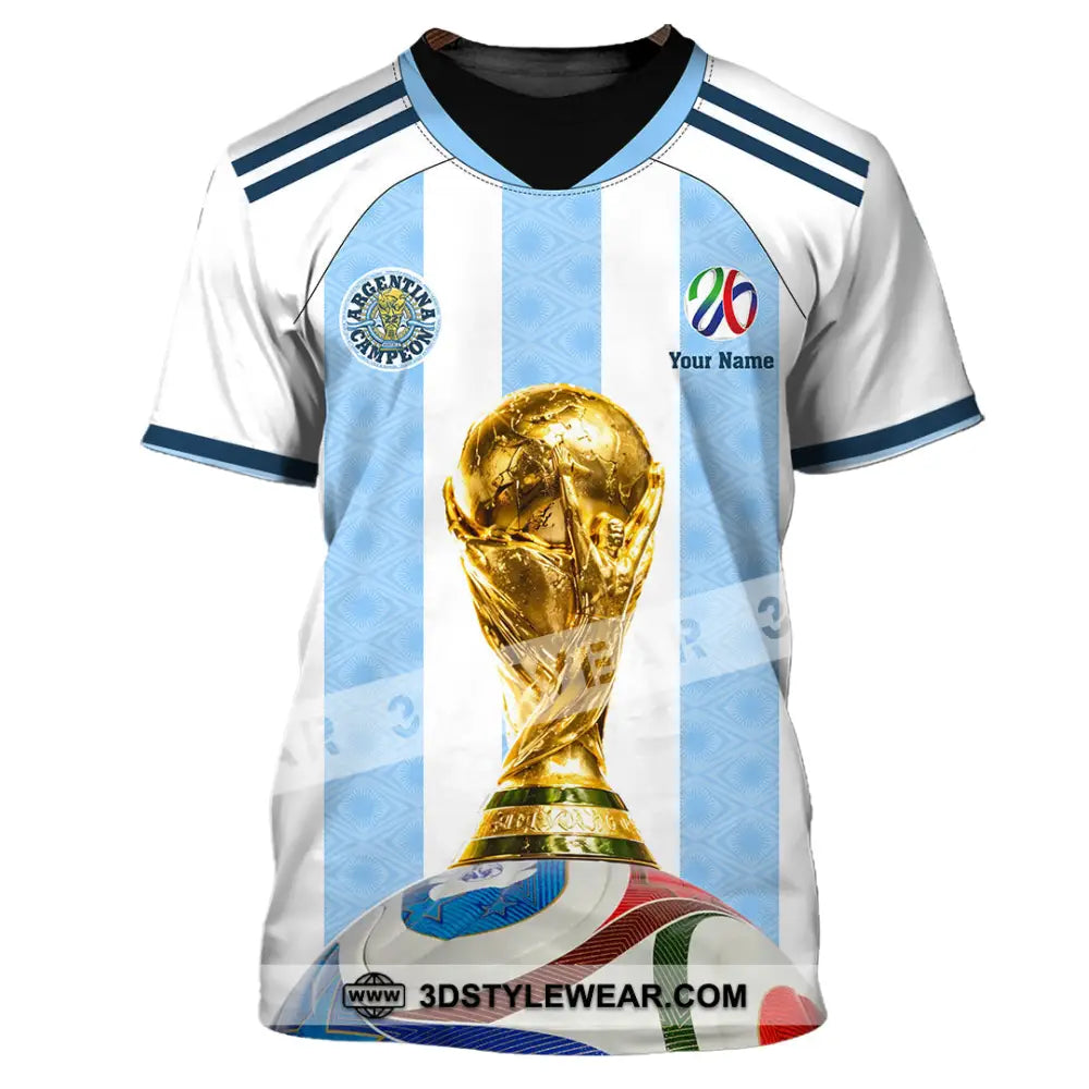 Unisex Shirt - Custom Argentina World Cup 2026 3D Shirt - T-Shirt / S - T-shirt
