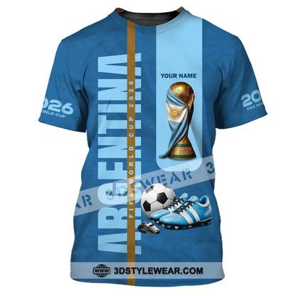 Unisex Shirt - Custom Argentina World Cup 2026 3D Shirt T-Shirt / S T-shirt