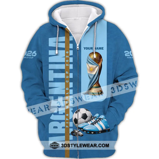 Unisex Shirt - Custom Argentina World Cup 2026 3D Shirt style option 3