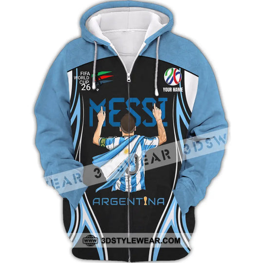 Unisex Shirt - Custom Argentina World Cup 2026 3D Shirt style option 3
