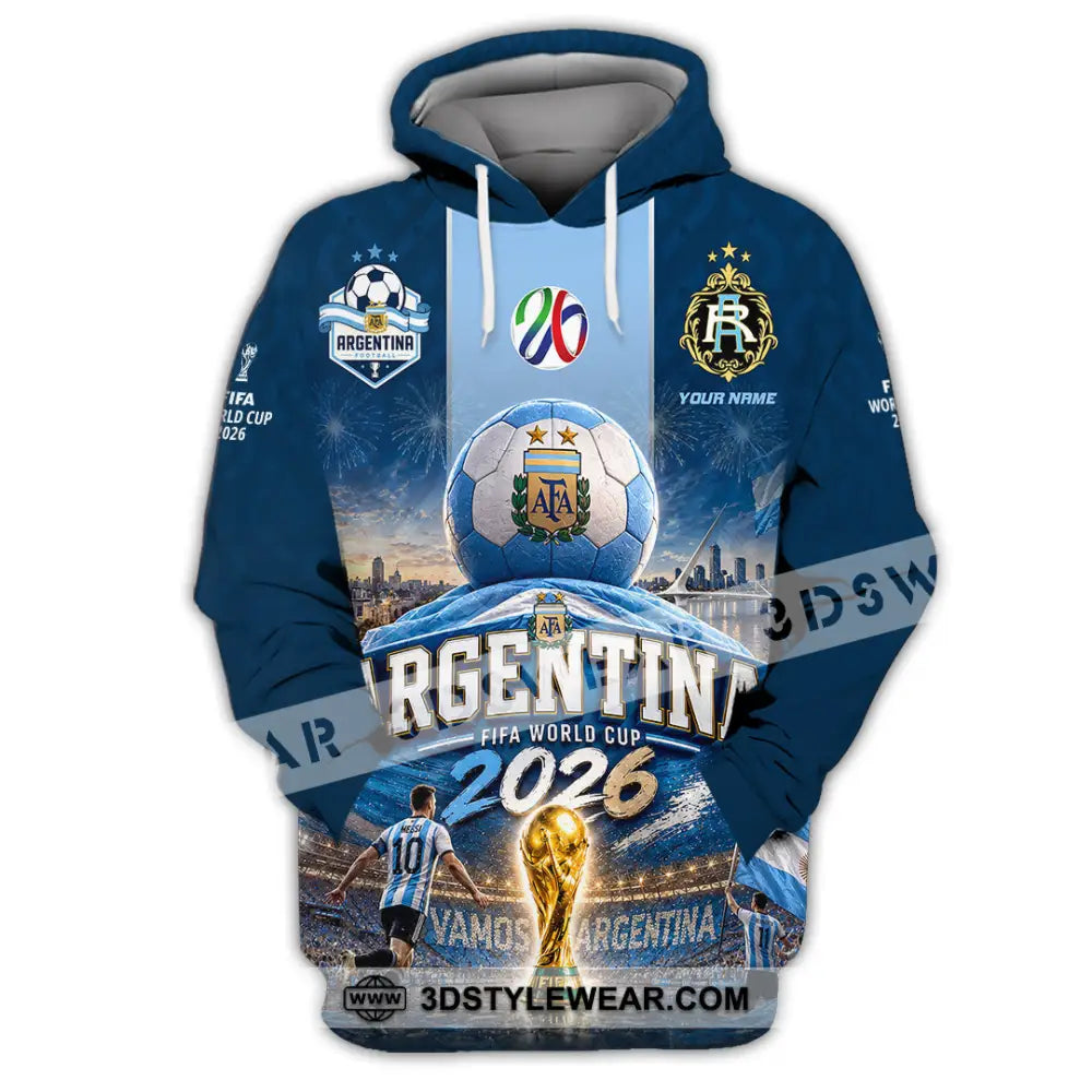 Unisex Shirt - Custom Argentina World Cup 2026 Shirt - Hoodie / S - T-shirt