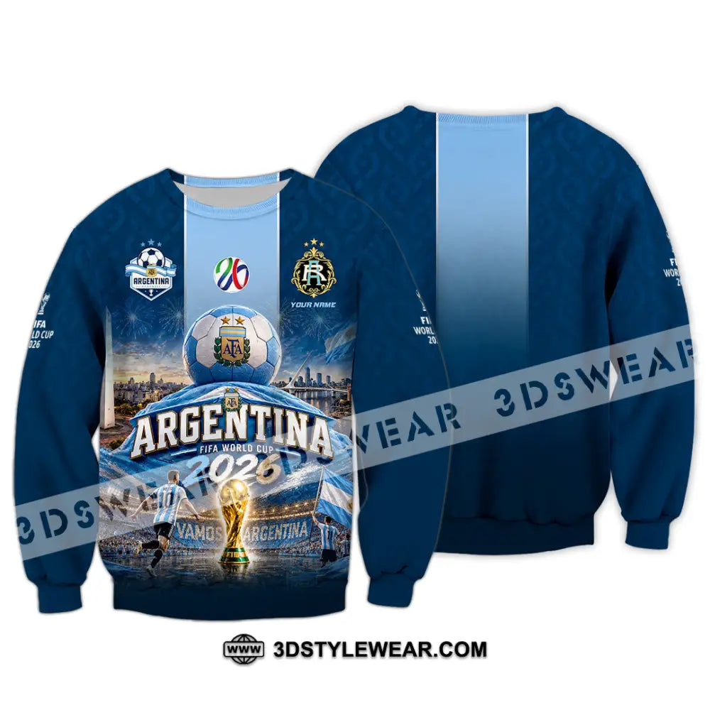Unisex Shirt - Custom Argentina World Cup 2026 Shirt - Long Sleeve / S - T-shirt