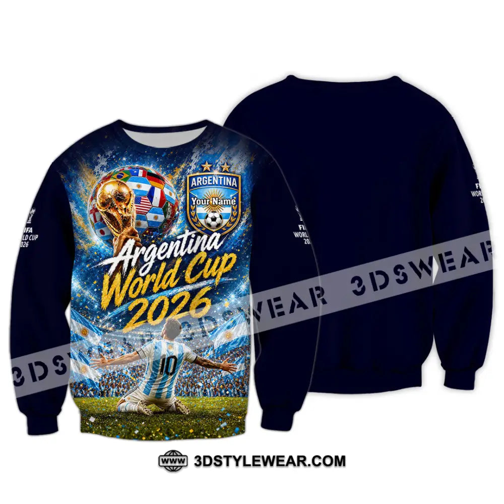Unisex Shirt - Custom Argentina World Cup 2026 Shirt - Long Sleeve / S - T-shirt