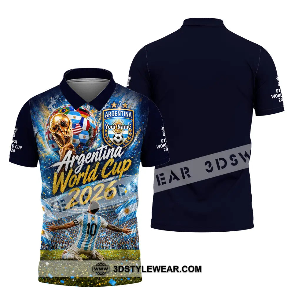 Unisex Shirt - Custom Argentina World Cup 2026 Shirt - Polo Shirt / S - T-shirt