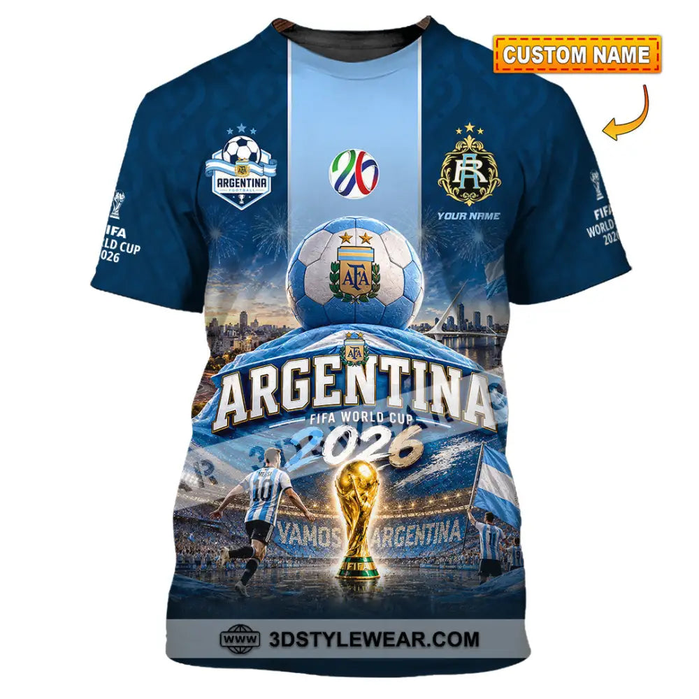 Unisex Shirt - Custom Argentina World Cup 2026 Shirt - T-shirt