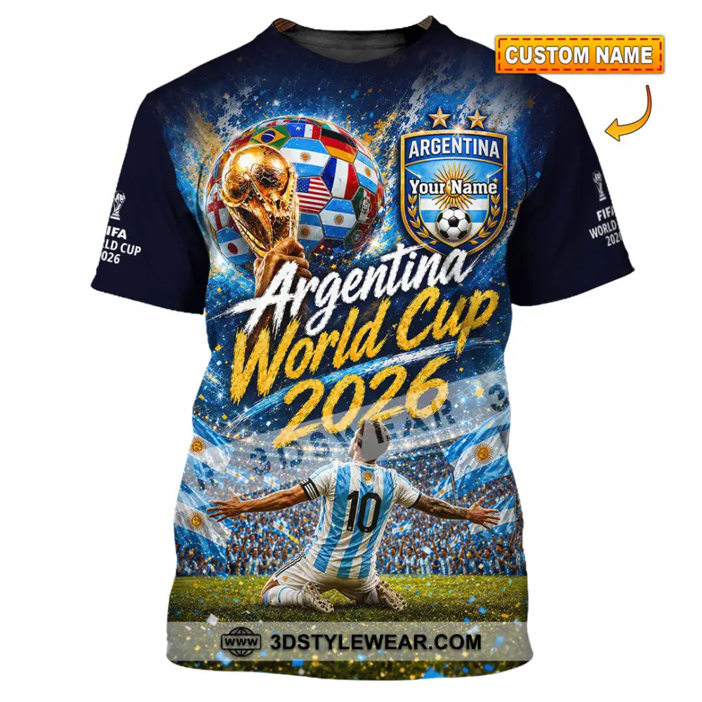 Unisex Shirt - Custom Argentina World Cup 2026 Shirt - T-shirt
