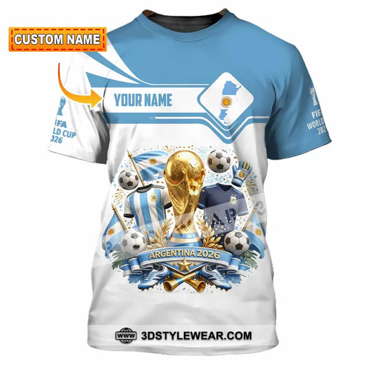 Unisex Shirt - Custom Argentina World Cup 2026 Shirt - T-shirt