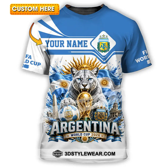 Unisex Shirt - Custom Argentina World Cup 2026 Shirt style option 1