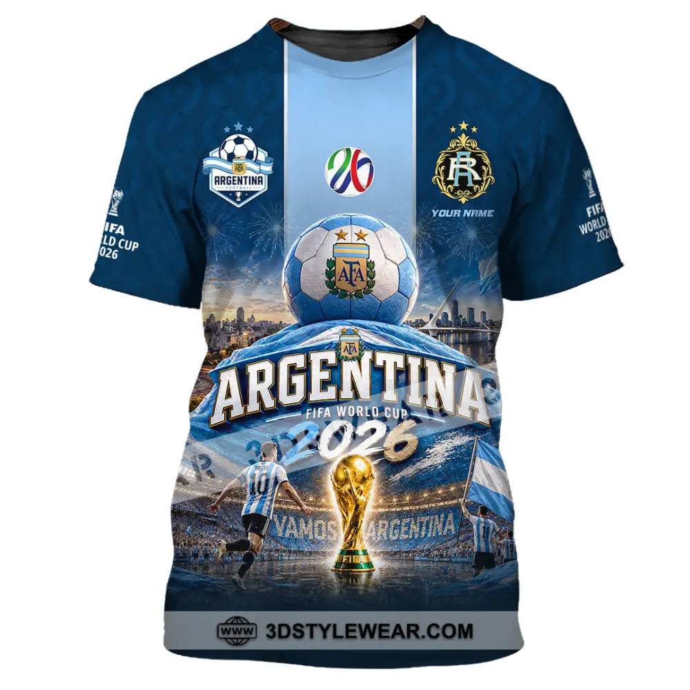 Unisex Shirt - Custom Argentina World Cup 2026 Shirt - T-Shirt / S - T-shirt