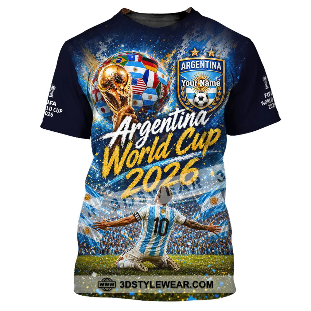 Unisex Shirt - Custom Argentina World Cup 2026 Shirt - T-Shirt / S - T-shirt