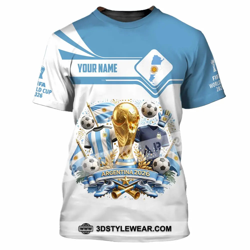 Unisex Shirt - Custom Argentina World Cup 2026 Shirt - T-Shirt / S - T-shirt