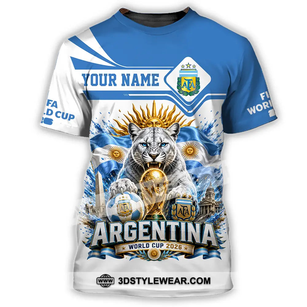 Unisex Shirt - Custom Argentina World Cup 2026 Shirt - T-Shirt / S - T-shirt