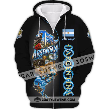 Unisex Shirt - Custom Argentina Shirt - Zipper Hoodie / S - T-shirt