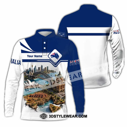 Unisex Shirt - Custom Australia Shirt - Long Sleeve Polo / S - T-shirt