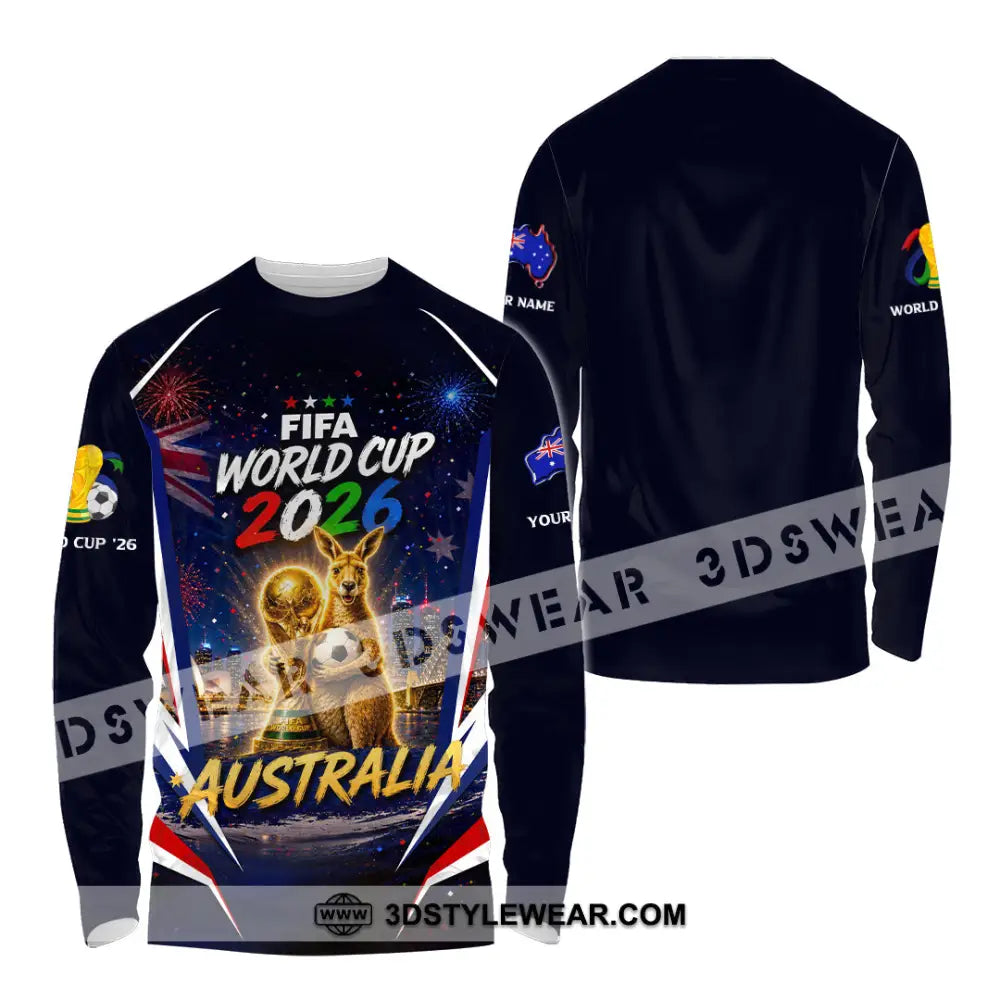 Unisex Shirt - Custom Australia World Cup 2026 Shirt - Long Sleeve Shirt / S - T-shirt