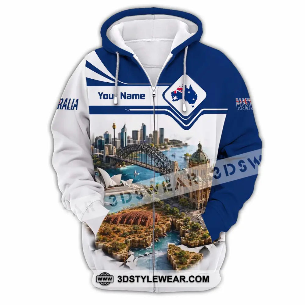 Unisex Shirt - Custom Australia Shirt - Zipper Hoodie / S - T-shirt