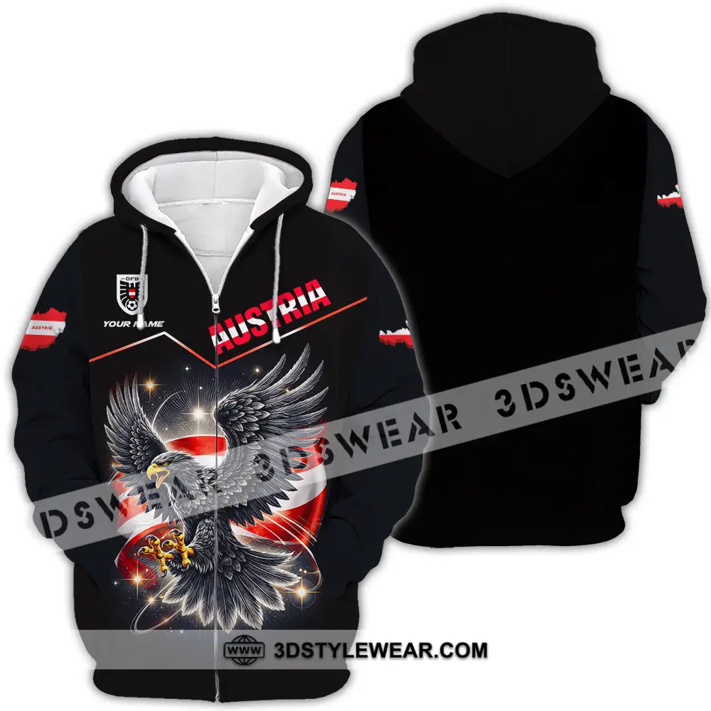Unisex Shirt - Custom Austria 3D Shirt - Zipper Hoodie / S - T-shirt