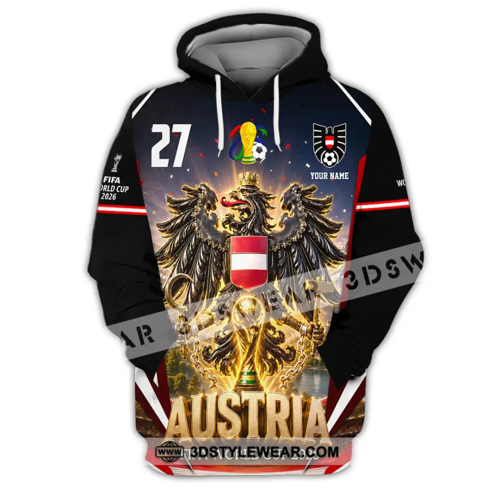 Unisex Shirt - Custom Austria World Cup 2026 Shirt - Hoodie / S - T-shirt