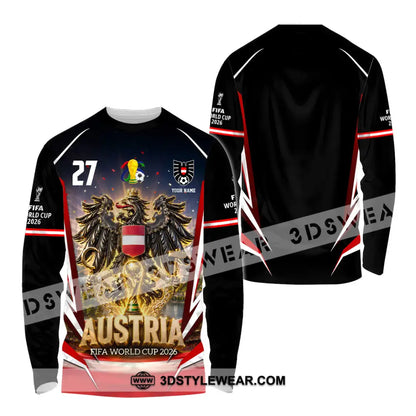 Unisex Shirt - Custom Austria World Cup 2026 Shirt - Long Sleeve Shirt / S - T-shirt
