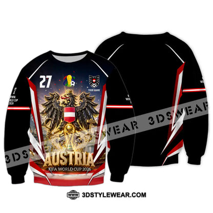 Unisex Shirt - Custom Austria World Cup 2026 Shirt - Long Sleeve / S - T-shirt