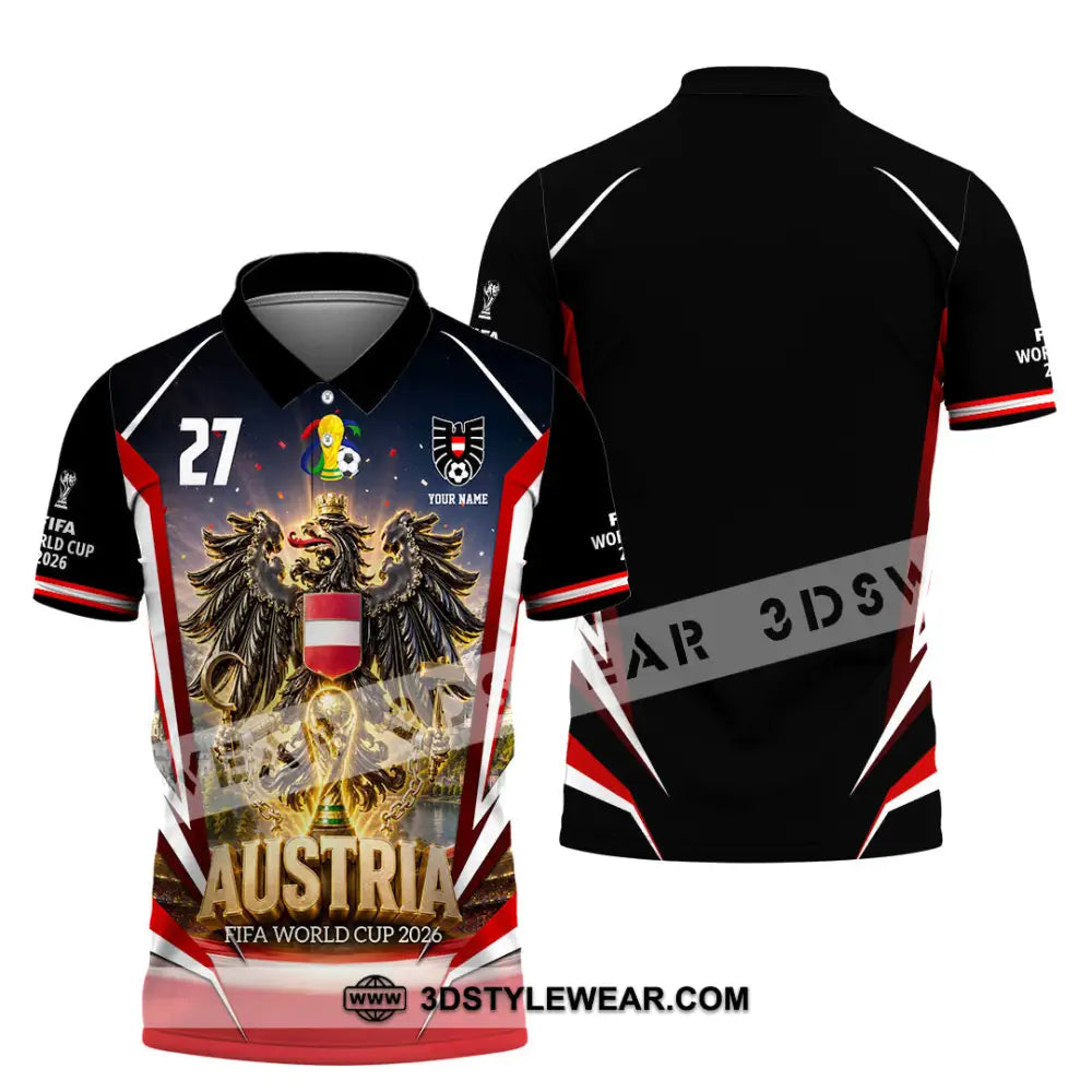 Unisex Shirt - Custom Austria World Cup 2026 Shirt - Polo Shirt / S - T-shirt