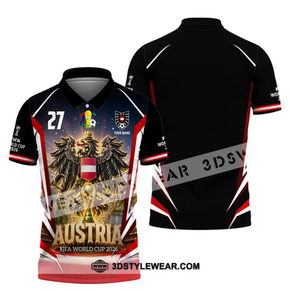 Unisex Shirt - Custom Austria World Cup 2026 Shirt - Polo Shirt / S - T-shirt