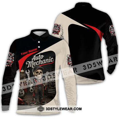 Unisex Shirt - Custom Auto Mechanic Shirt - Long Sleeve Polo / S - T-shirt