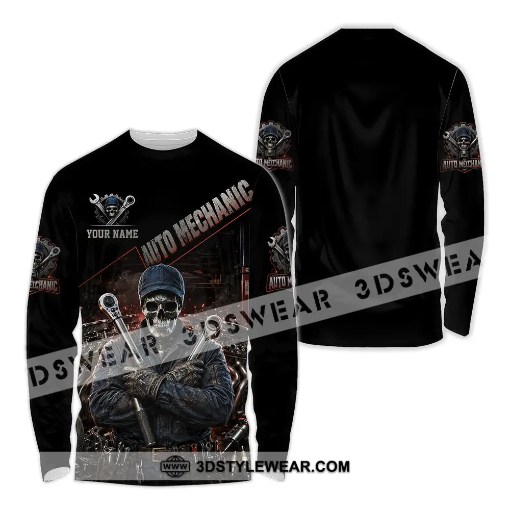 Unisex Shirt - Custom Auto Mechanic Shirt - Long Sleeve Shirt / S - T-shirt