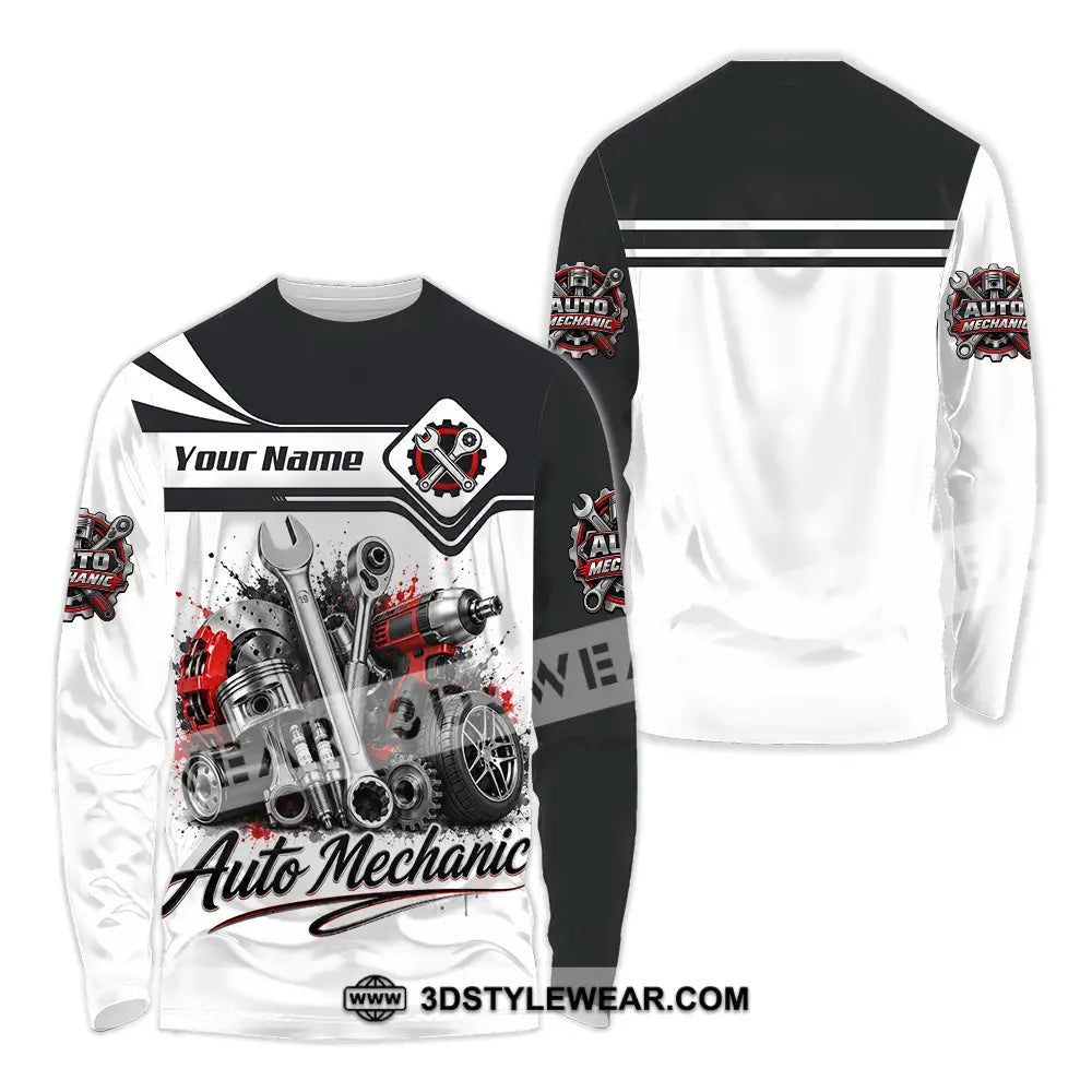 Unisex Shirt - Custom Auto Mechanic Shirt - Long Sleeve Shirt / S - T-shirt
