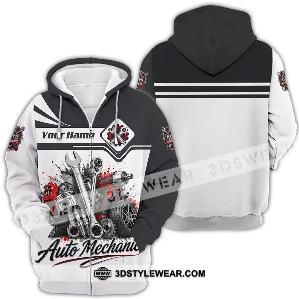 Unisex Shirt - Custom Auto Mechanic Shirt - Zipper Hoodie / S - T-shirt