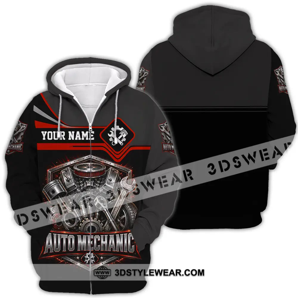 Unisex Shirt - Custom Auto Mechanic Shirt - Zipper Hoodie / S - T-shirt