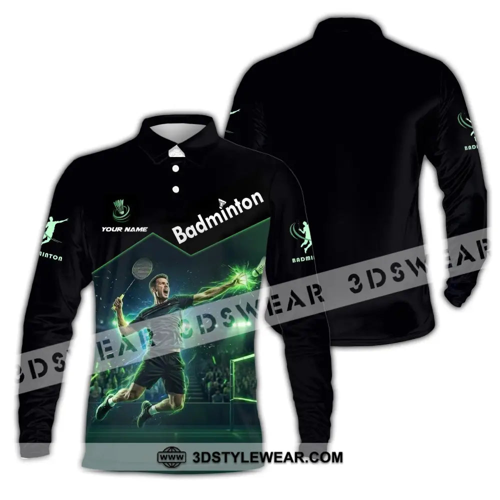 Unisex Shirt - Custom Badminton Shirt - Long Sleeve Polo / S - T-shirt