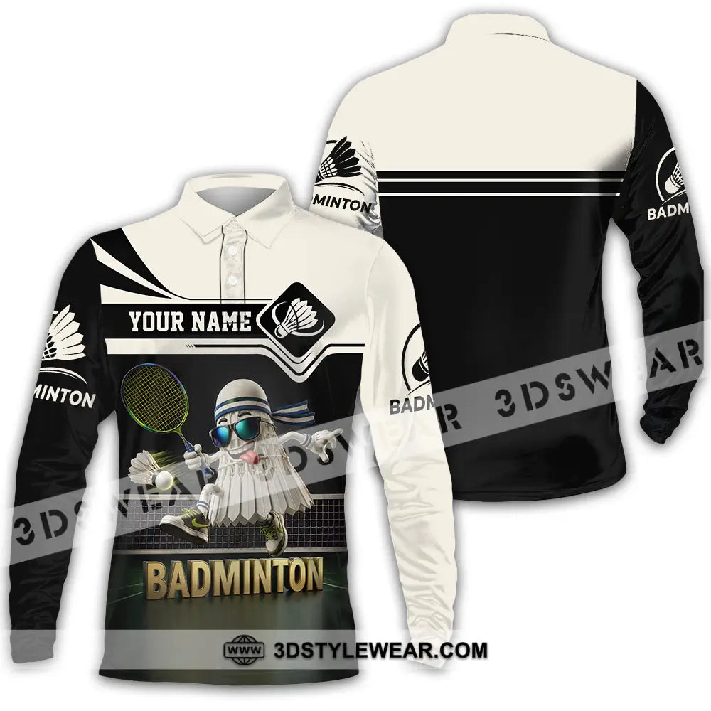 Unisex Shirt - Custom Badminton Shirt - Long Sleeve Polo / S - T-shirt