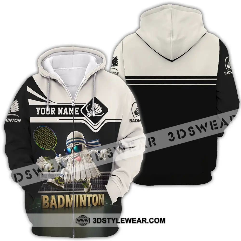 Unisex Shirt - Custom Badminton Shirt - Zipper Hoodie / S - T-shirt