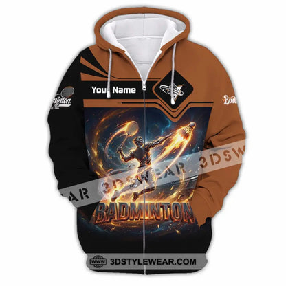 Unisex Shirt - Custom Badminton Shirt - Zipper Hoodie / S - T-shirt
