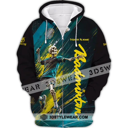 Unisex Shirt - Custom Badminton Shirt - Zipper Hoodie / S - T-shirt