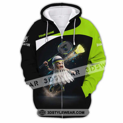 Unisex Shirt - Custom Badminton Shirt - Zipper Hoodie / S - T-shirt
