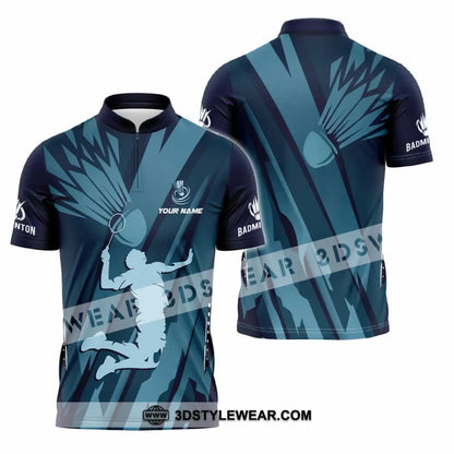 Unisex Shirt - Custom Badminton Shirt - Zipper Polo Shirt / S - T-shirt