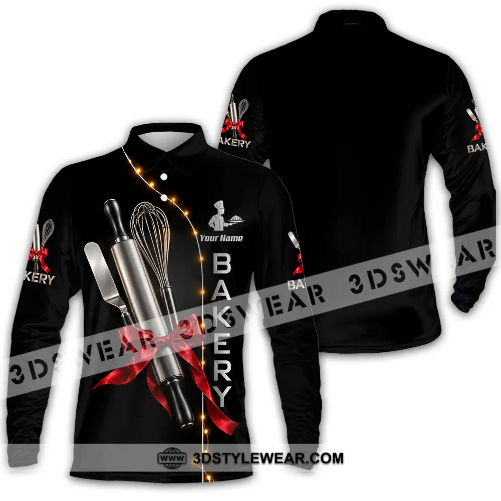 Unisex Shirt - Custom Bakery Shirt - Long Sleeve Polo / S - T-shirt