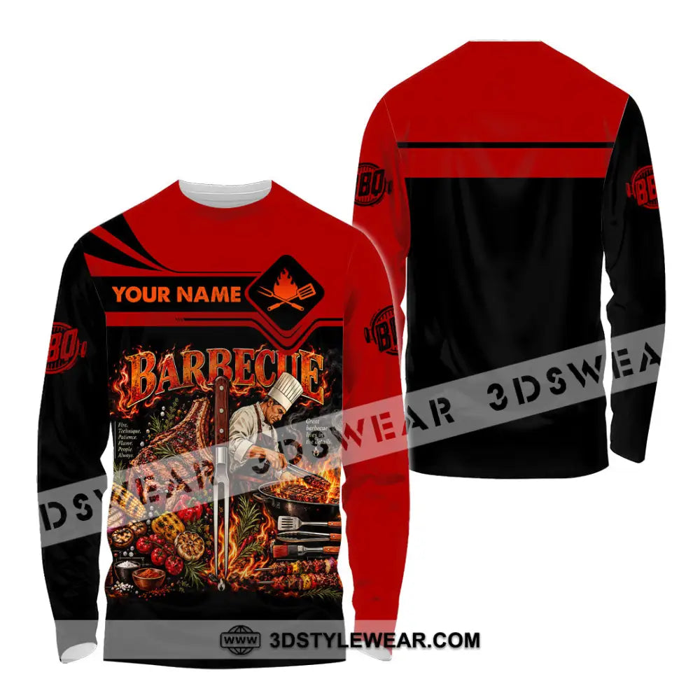 Unisex Shirt - Custom Barbecue Shirt - Long Sleeve Shirt / S - T-shirt