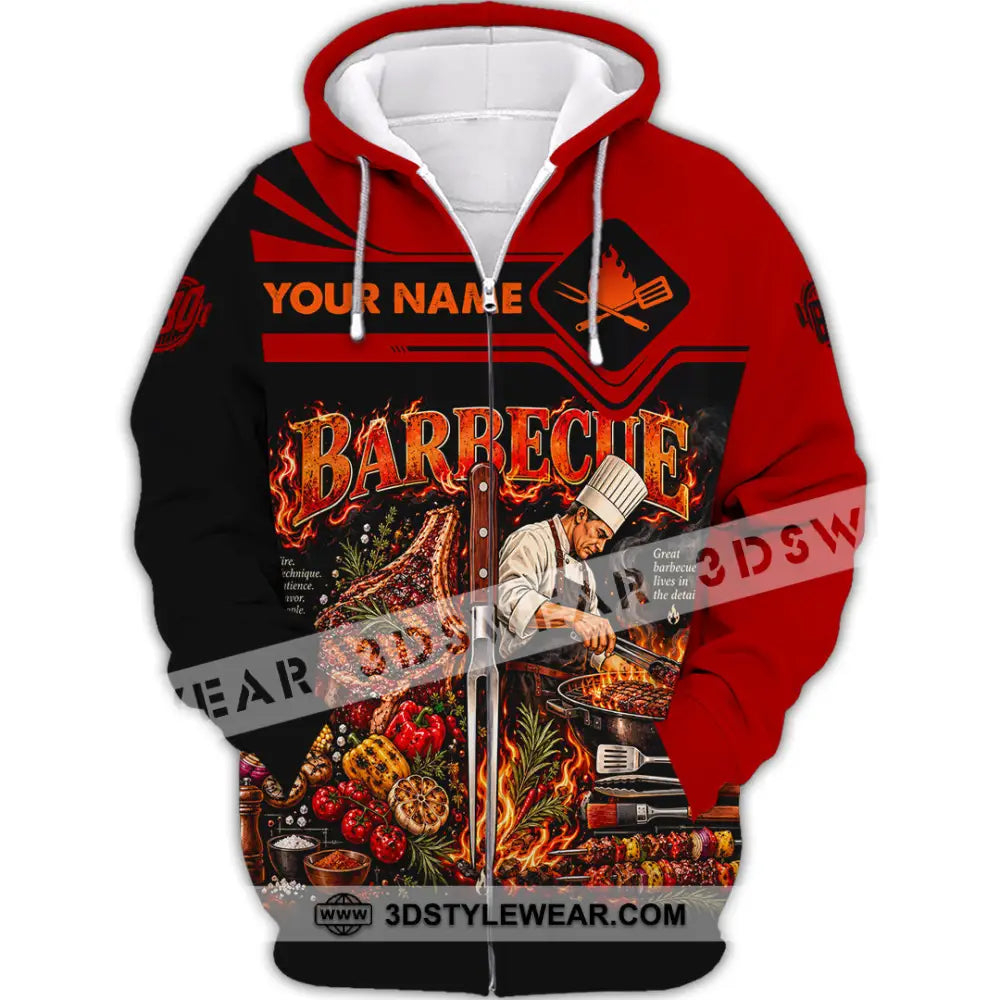Unisex Shirt - Custom Barbecue Shirt - Zipper Hoodie / S - T-shirt