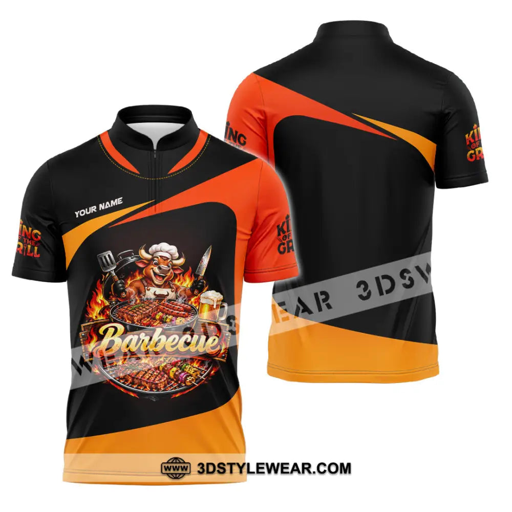 Unisex Shirt - Custom Barbecue Shirt - Zipper Polo Shirt / S - T-shirt