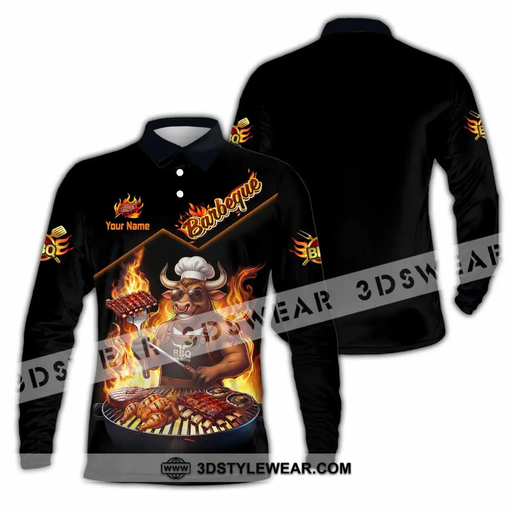 Unisex Shirt - Custom Barbeque Shirt - Long Sleeve Polo / S - T-shirt