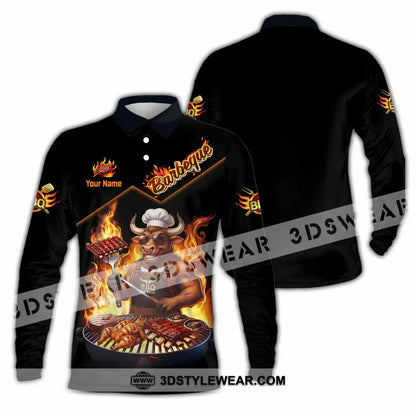 Unisex Shirt - Custom Barbeque Shirt - Long Sleeve Polo / S - T-shirt
