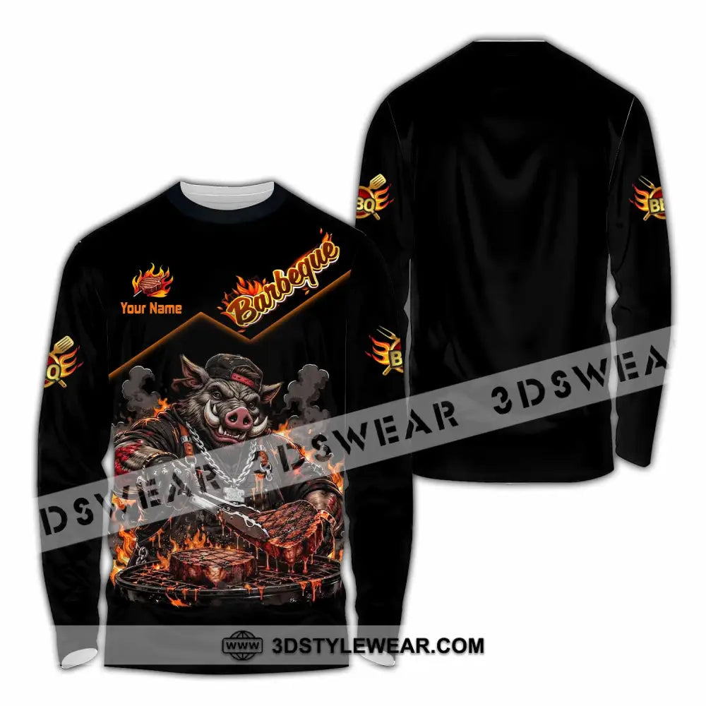 Unisex Shirt - Custom Barbeque Shirt - Long Sleeve Shirt / S - T-shirt