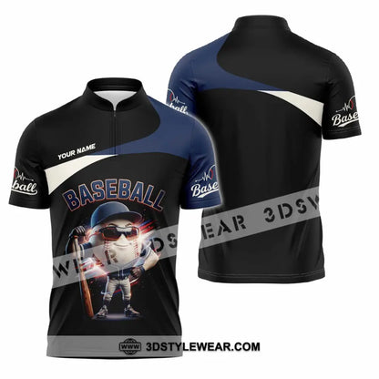 Unisex Shirt - Custom Baseball Shirt - Zipper Polo Shirt / S - T-shirt